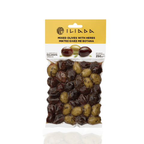 Best Green Olives with Herbs in Vacuum - Gold Line 250gr Online - Antigonis Deli Concept
