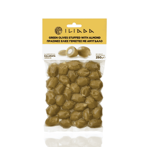 ILIADA Green Olives Stuffed with Almond – Gold Line