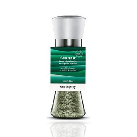 Best Sea Salt Mill with Garlic and Basil (180g) Online - Antigonis Deli Concept