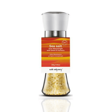 Best Sea Salt Mill with Lemon and Turmeric (190g) Online - Antigonis Deli Concept